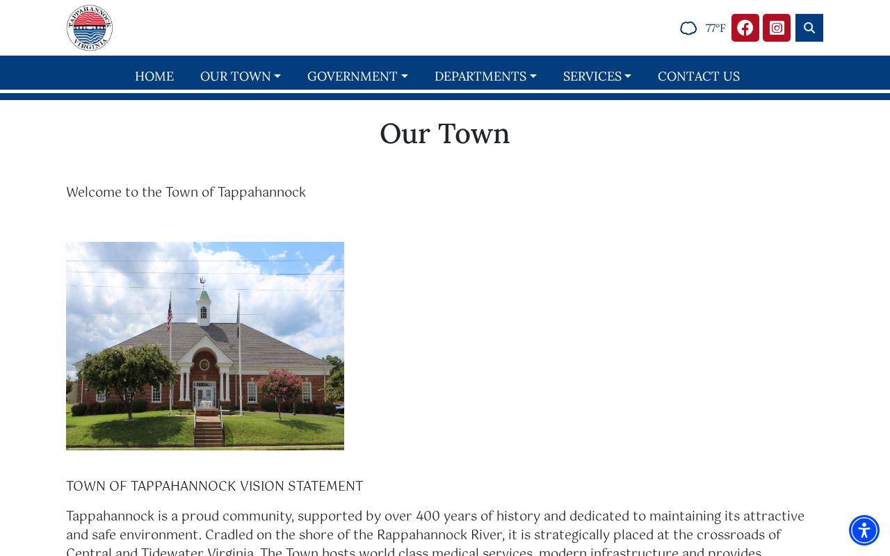 Tappahannock town civic context for local warrant record routing